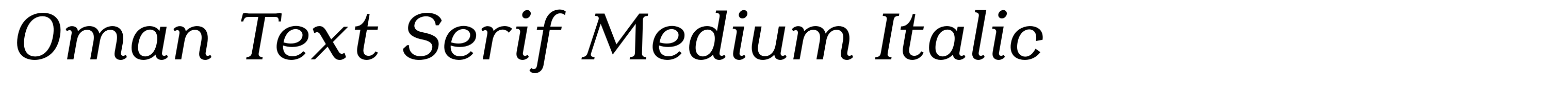 Oman Text Serif Medium Italic